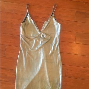 Sexy gold bodycon dress